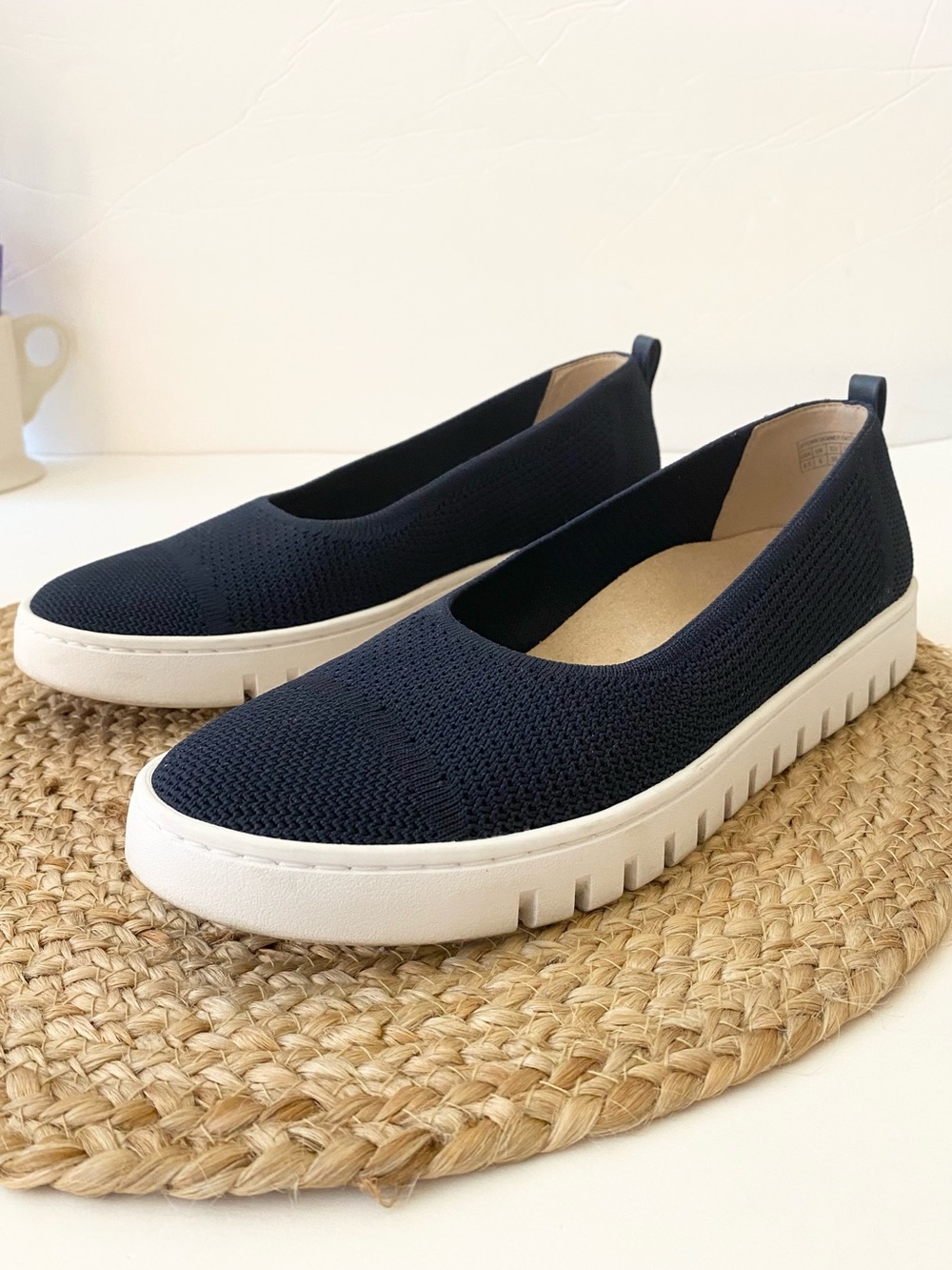 VIONIC Uptown Skimmer Knit Slip-On Comfort Shoe in Navy - 8.5